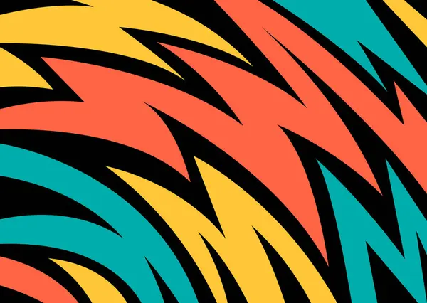 Sivri uçlu ve zikzak çizgisi desenli soyut siyah beyaz arkaplan