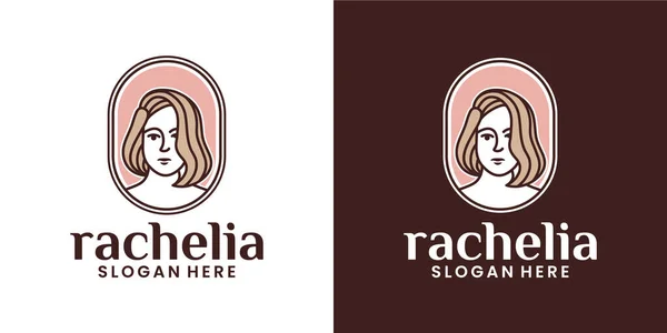 Bella Donna Logo Design Salone Cosmetico Spa Logo Design Idee — Vettoriale Stock
