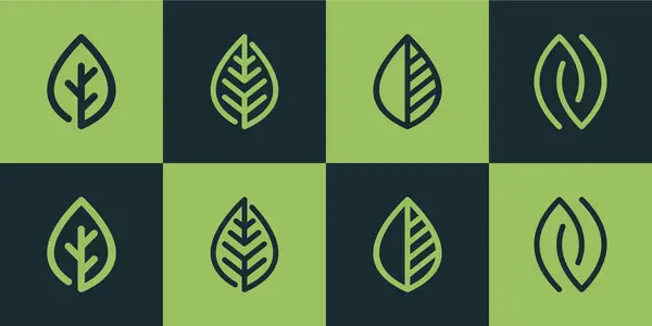 Сучасні Ідеї Дизайну Логотипу Монолітного Листа — стоковий вектор