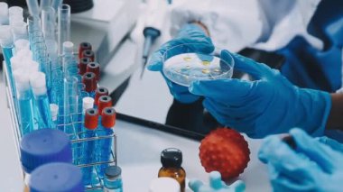 Laboratuvarda çalışan laboratuar asistanı