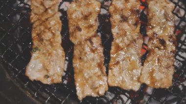 Lezzetli Asya yemeklerinin yakın görüntüsü