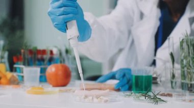 Laboratuvar araştırması. Laboratuvarda bilim adamları çalışıyor.