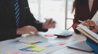 İş adamları buluşması, beyin fırtınası ve planlama konsepti, orijinal fotoset