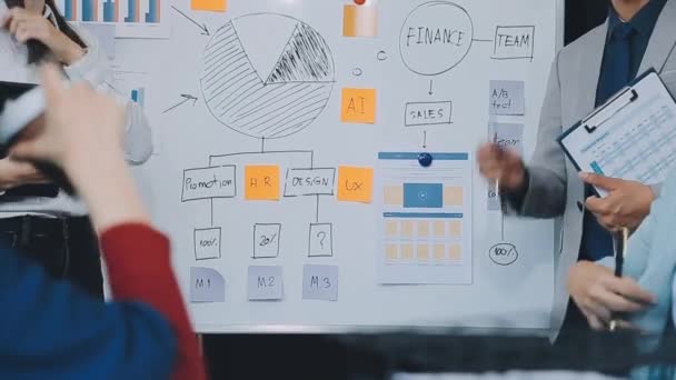 在办公室工作的商业团队 团队精神概念 — 图库视频影像