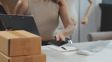 woman working at her workplace