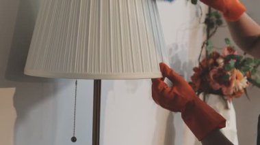 El beyaz bir lambayla