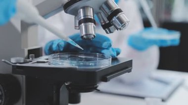 Laboratuvar araştırması. Fotoğrafı kapat