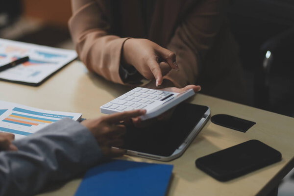 Workers discuss them at the company conference