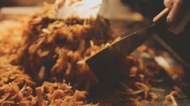 Lezzetli Asya yemeklerinin yakın görüntüsü