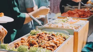 Lezzetli yiyeceklerin yakın görüntüsü