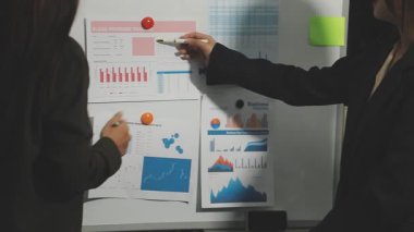 Genç iş adamları ofiste iş planlarını tartışıyor