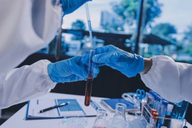 Profesyonel mikroskop kullanan bir araştırmacı.