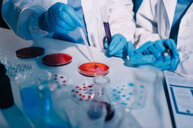 Profesyonel mikroskop kullanan bir araştırmacı.