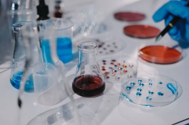 Profesyonel mikroskop kullanan bir araştırmacı.