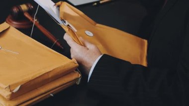 businessman in a suit with a bag