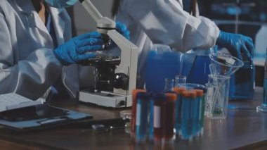 Laboratuvar araştırma bilimi. Laboratuvardaki bilim adamı.