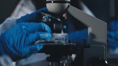 Laboratuvarda çalışan bilim adamı..