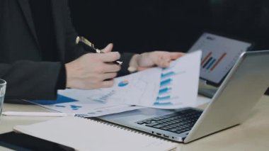 businessman working with laptop in modern office