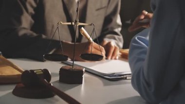 business man lawyer working at desk