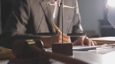 judge gavel and lawyer in the courtroom.