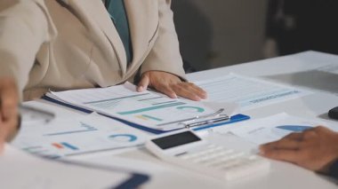 business people brainstorming in meeting room, working and discussing ideas, planning and strategy concept