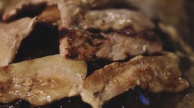 Lezzetli Asya mutfağının yakın görüntüsü