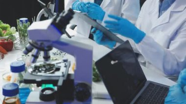 Laboratuvarda çalışan bir bilim adamı. laboratuvar araştırması.