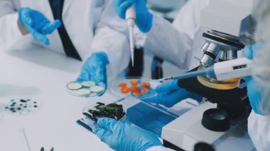 Laboratuvarda çalışan bilim adamı.