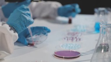 Laboratuvarda çalışan bilim adamı..