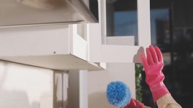 Evi temizlemek, temizlik konsepti.