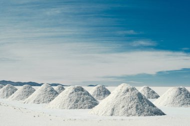 Salar De Uyuni, Bolivya 'da Kurutulmuş Tuz Yığını