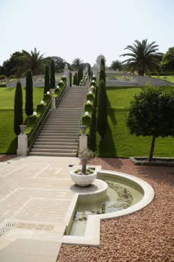 Bahai kamu bahçeleri ve tapınak Haifa, İsrail için Carmel Dağı eteklerinde