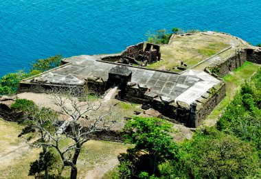 Aerial view of Fort Sherman at Toro Point, Panama Canal, Panama clipart