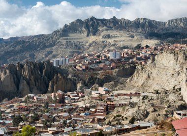 La Paz, Bolivya 'da El Alto' ya doğru bak