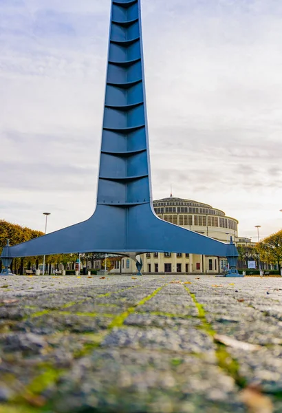 Wroclaw, Polonya - 10 Kasım 2023: Hala Stulecia veya Centennial Hall with 