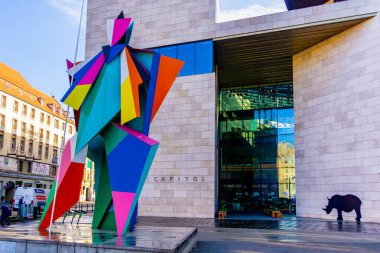 Wrocaw, Polonya - 16.11.2023: Müzikal Tiyatro Başkenti (Teatr Muzyczny Capitol Wrocaw)