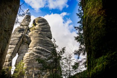 Impressive Rock Formation in Adrpach Teplice Forest clipart