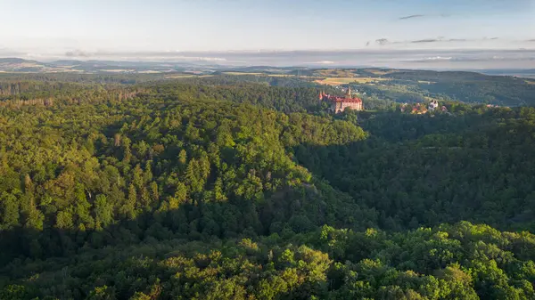stock image Aerial View of Ksiaz Castle in Poland