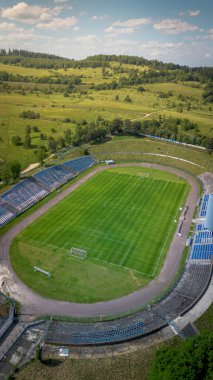 Walbrzych, Polonya - 8 Haziran 2024: Belediye Spor Kulübü Grnik Wabrzych Stadyumu 