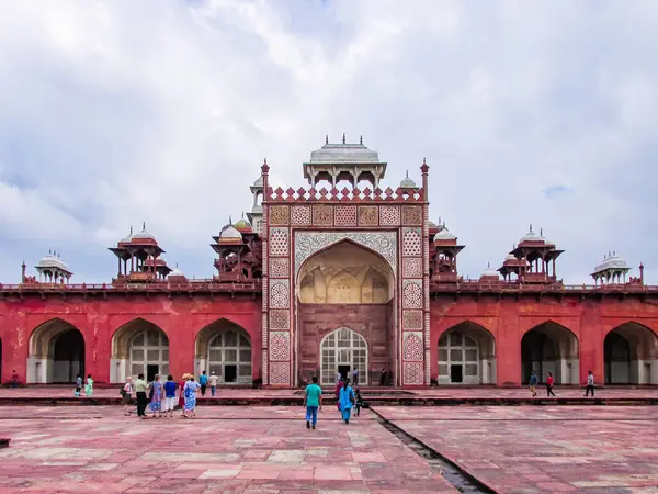 stock image Sikandra, Agra, India - 5 October 2013: Akbars Tomb Entrance, Sikandra, Agra, India