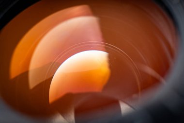 Vintage Fotoğraf Kamerasının Mercekleri Arasından Görüntüyü Kapat