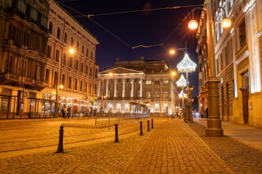 Wrocaw, Polonya - 01.18.2024: Teatralny Meydanı 'ndaki Wroclaw opera binası