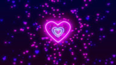 Siyah arka planda kalpleri olan neon ışıkları.