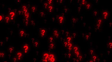 Siyah arkaplanda soru işaretleri var. 3d oluşturma