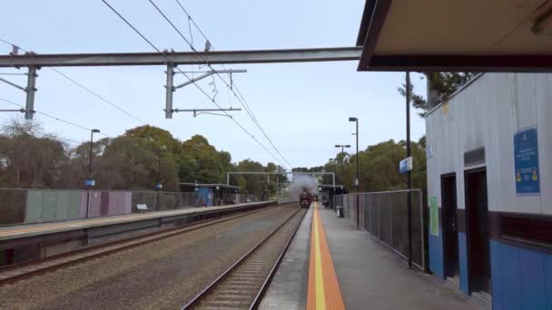 Melbourne Vic Austrália Julho 2023 Trem Vapor K180 Rolando Pela — Vídeo de Stock