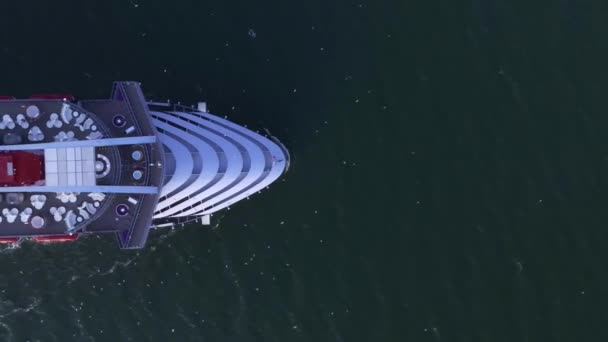 メルボルン Vic オーストラリア 23Dec 2023 サンライズでポートメルボルンに到着ヴァージンヴォージュからのレジリエントなレディークルーズ船 — ストック動画