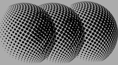 Yarım ton arkaplan. Yarı ton etki vektör deseni. Yarım ton vektör deseni. Beyaz arkaplanda izole edilmiş çember noktaları.