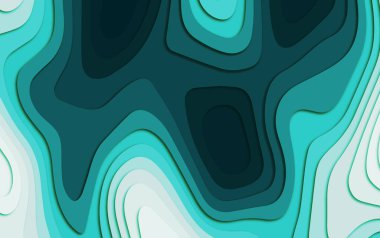 Bir sıçramanın soyut çizimi. Kağıt kesiği arka plan. Karton dalga tabakalarıyla desenlendirilmiş tasarım için soyut gerçekçi kağıt dekorasyonu