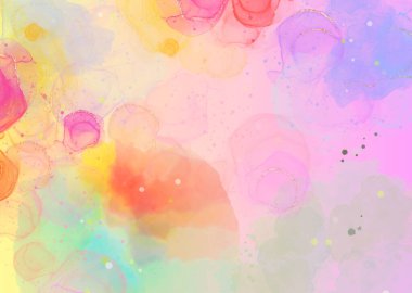 Soyut suluboya arka plan. Elle çizilmiş illüstrasyon. Renkli doku.