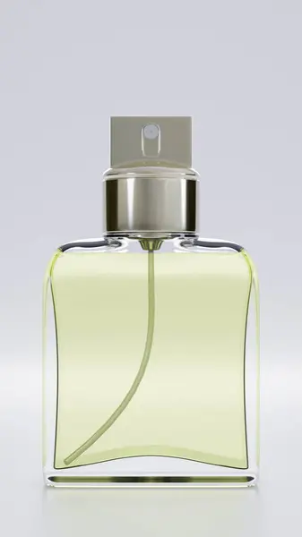 Glas Parfümflasche Weißem Hintergrund Premium Foto Render — Stockfoto